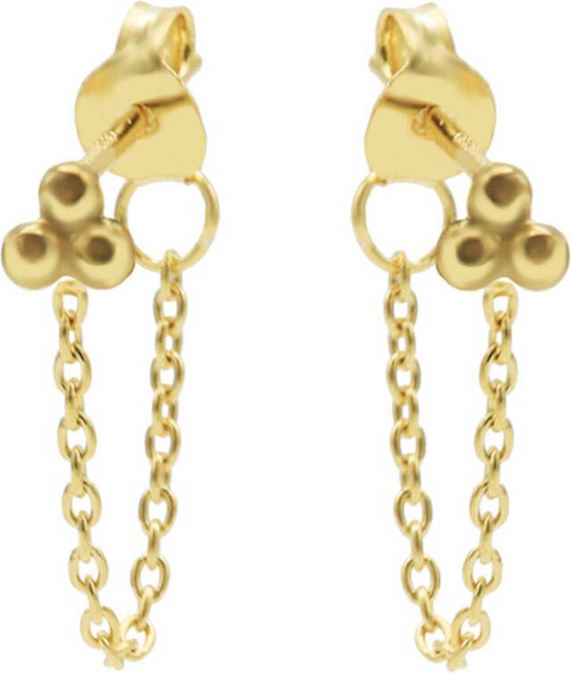 KARMA Jewelry verguld zilveren oorbellen Triple Dots