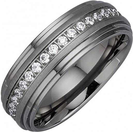 MONA Damesring van titanium Grijs