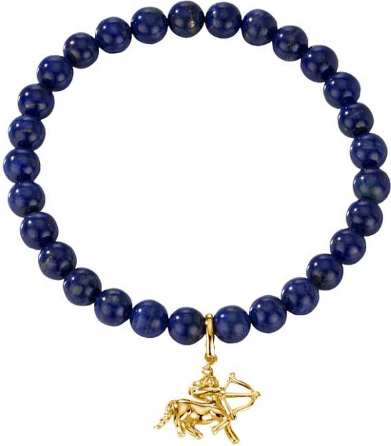 Diemer Farbstein Armband Geboortesteen Boogschutter van lapis lazuli Blauw