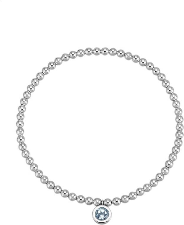 Diemer Farbstein Armband met blauwtopaas(beh.) Blauw