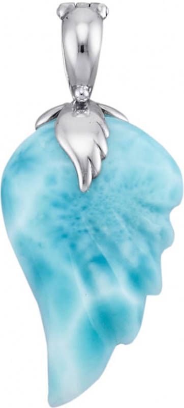 Diemer Farbstein Cliphanger met larimar vleugel Turquoise