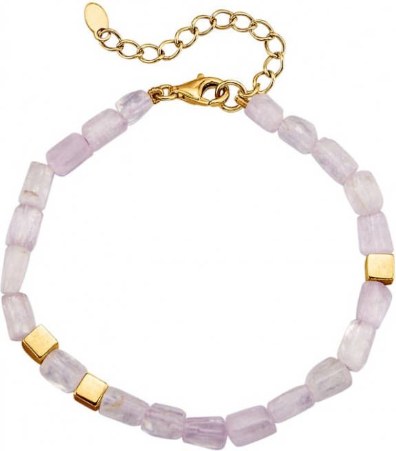 Diemer Farbstein Armband van echt zilver, verguld Roze