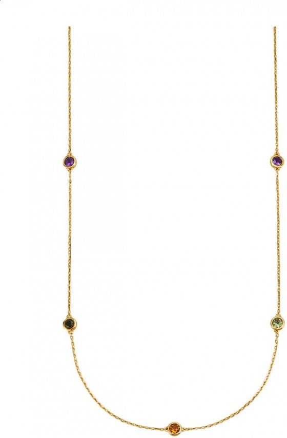 Diemer Farbstein Collier van 14 kt. goud Multicolor