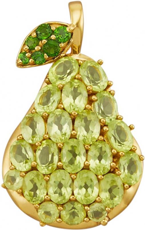 Diemer Farbstein Hanger Bij met peridot en chroomdiopsieden Groen