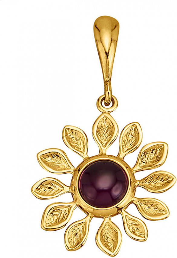 Diemer Farbstein Hanger Bloem met rhodoliet Roze