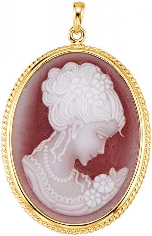 Diemer Farbstein Hanger met agaat camee Multicolor