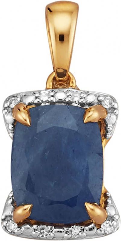 Diemer Farbstein Hanger met saffier en diamanten Blauw