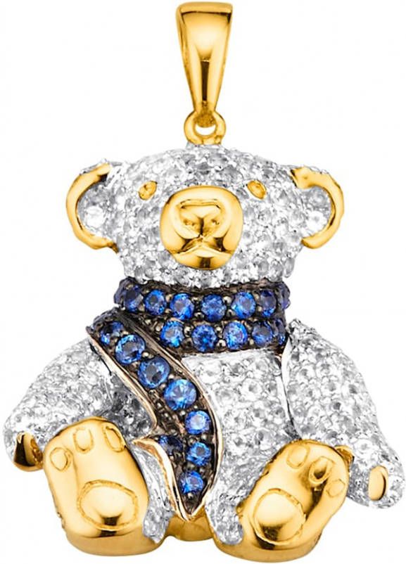 Diemer Farbstein Hanger met saffieren en wittopazen Blauw