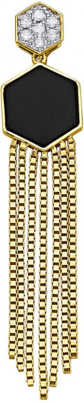 Diemer Farbstein Hanger van 14 kt. Zwart