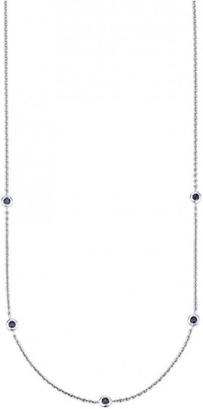 Diemer Farbstein Ketting met 5 saffieren Blauw