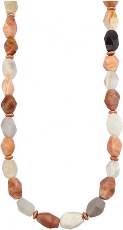 Diemer Farbstein Ketting met glanzende tussenstukken Multicolor