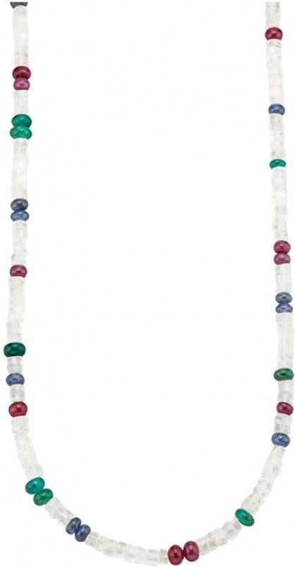 Diemer Farbstein Ketting met robijnen, saffieren en smaragden Multicolor