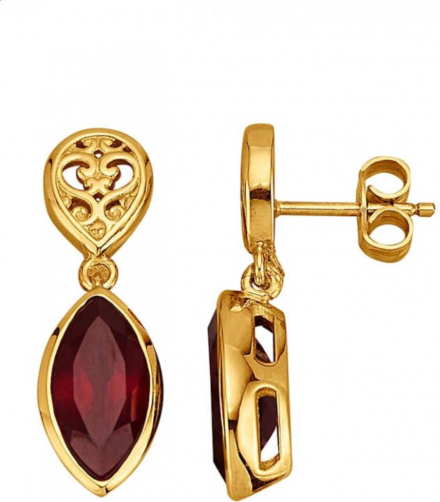 Diemer Farbstein Oorbellen met robijnen Rood