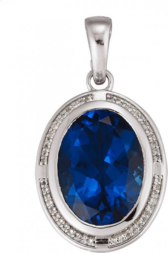 Diemer Farbstein Hanger met kwarts en zirkonia's Blauw
