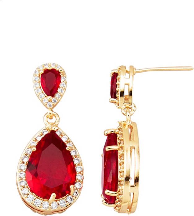 Golden Style Oorbellen met kristallen Goudkleur