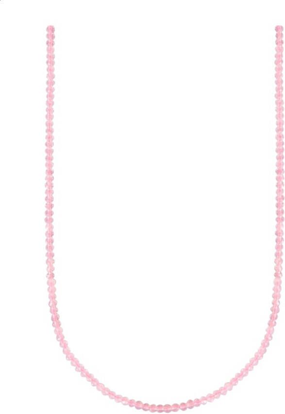KLiNGEL Collier met rozenkwarts, van echt zilver Roze
