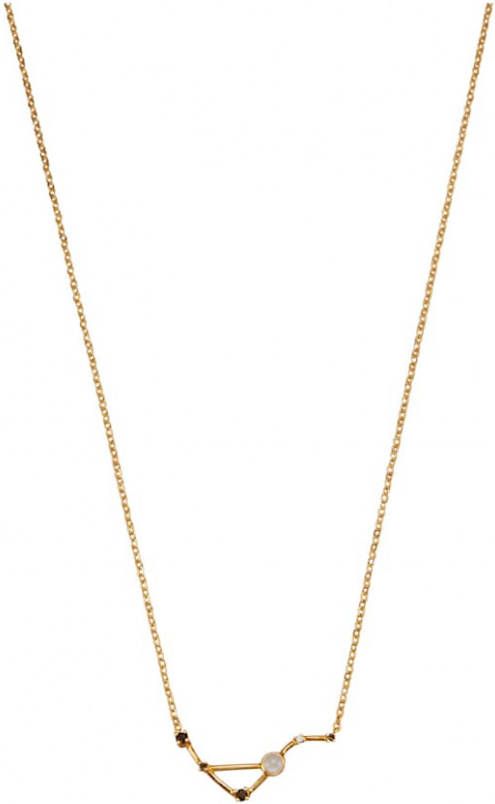 KLiNGEL Collier Sterrenbeeld Weegschaal Bruin