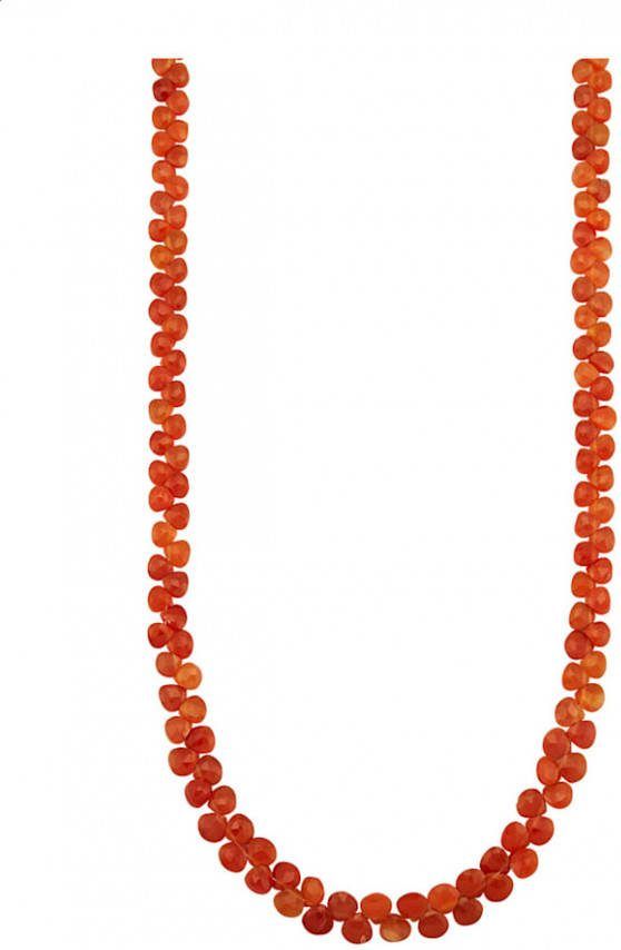 KLiNGEL Collier van carneool druppels Oranje