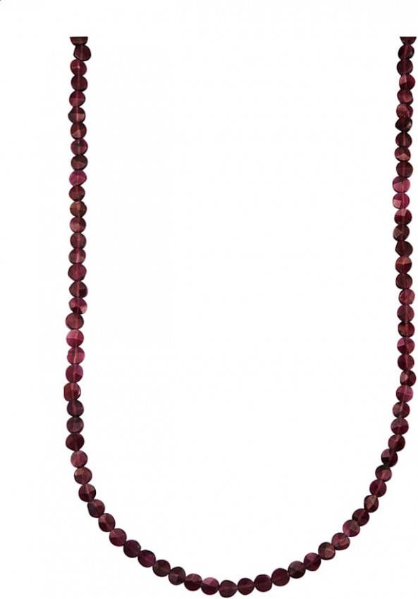 KLiNGEL Collier van granaten, van echt zilver Paars