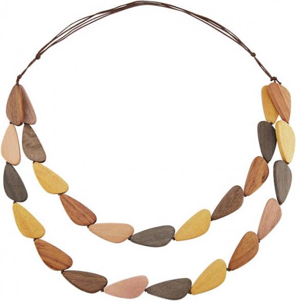 KLiNGEL Collier van hout Bruin