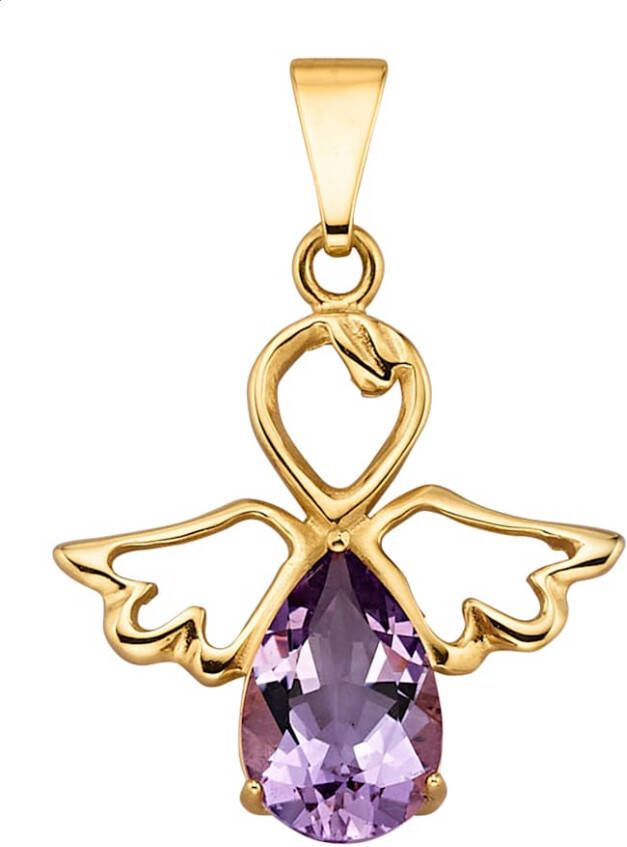 KLiNGEL Hanger met amethist, 9 kt. Goudkleur