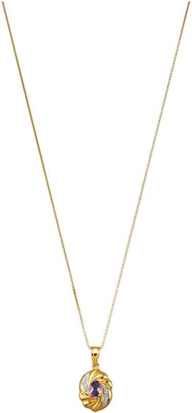 KLiNGEL Hanger met ketting met amethist Paars