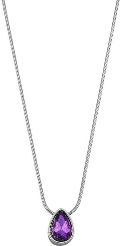 KLiNGEL Hanger met ketting met glasstenen Zilverkleur