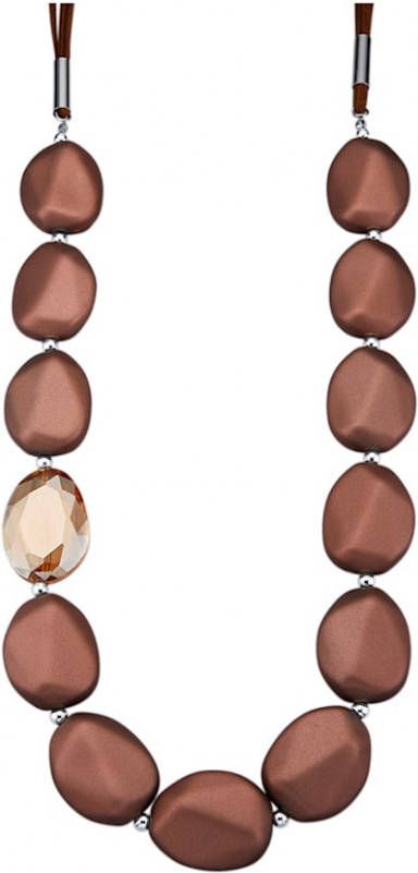 KLiNGEL Ketting met velours Bruin