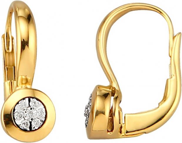 KLiNGEL Oorbellen met diamanten Goudkleur