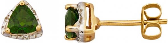 KLiNGEL Oorstekers met chroomdiopsieden en wittopazen Bicolor