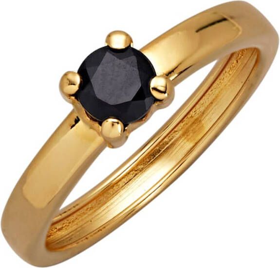 WENZ Ring met saffier, 9 kt. Goudkleur