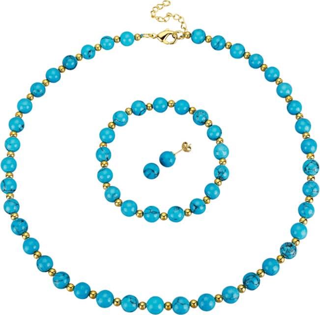 KLiNGEL Sieradenset 3 delig met turkoois Multicolor